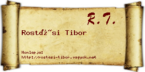 Rostási Tibor névjegykártya