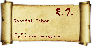 Rostási Tibor névjegykártya